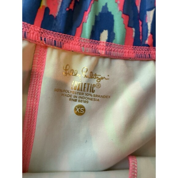 Lilly Pulitzer Luxletic Runaround Shorts Ikat Multi Luminescent Pockets Women XS - Picture 5 of 5